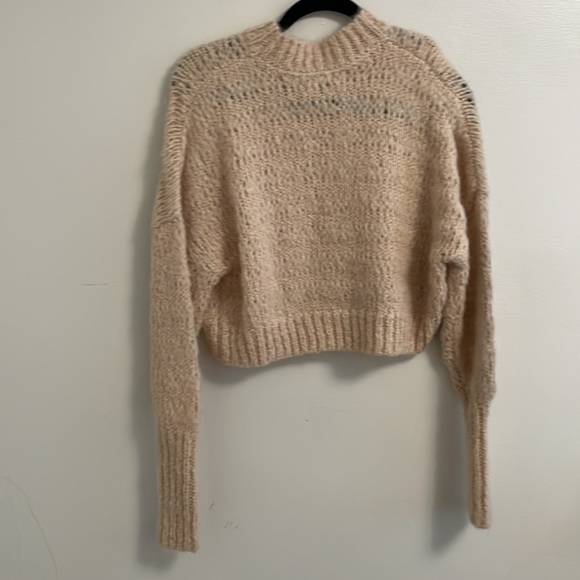Aritzia Wilfred Lune Sweater Alpaca Cropped Crew neck Wool Giselle xs NWOT - Picture 11 of 13